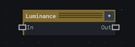 The Luminance node on the VFX Loom graph canvas.