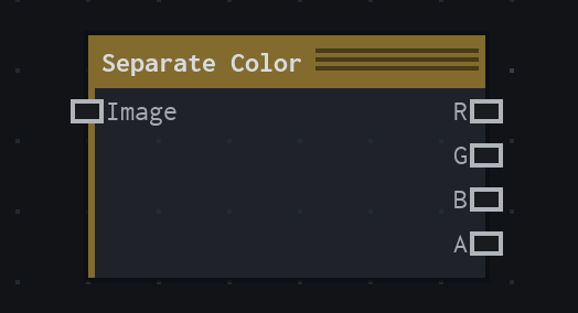 The Separate Color node on the VFX Loom graph canvas.