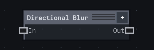 The Directional Blur node on the VFX Loom graph canvas.
