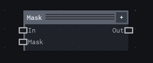 The Mask node on the VFX Loom graph canvas.
