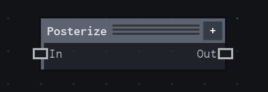 The Posterize node on the VFX Loom graph canvas.