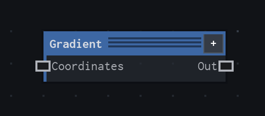 The Gradient node on the VFX Loom graph canvas.