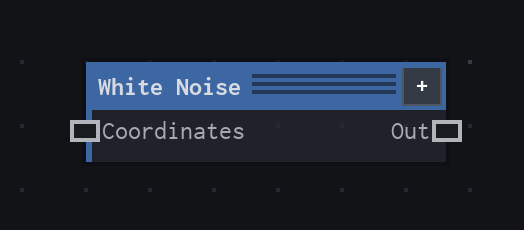 The White Noise node on the VFX Loom graph canvas.