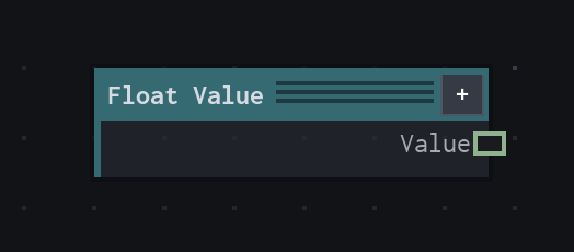 The Float Value node on the VFX Loom graph canvas.