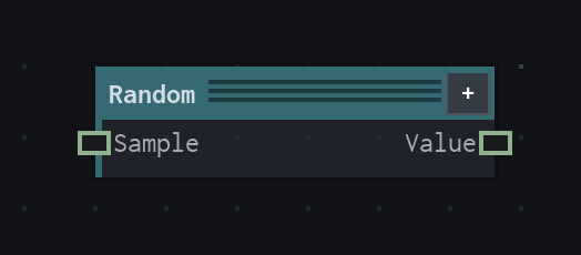 The Random node on the VFX Loom graph canvas.
