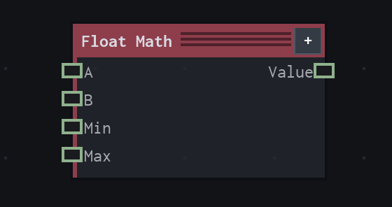 The Float Math node on the VFX Loom graph canvas.