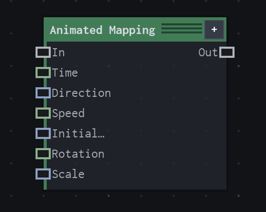 The Animated Mapping node on the VFX Loom graph canvas.