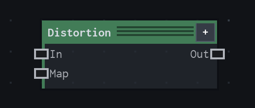 The Distortion node on the VFX Loom graph canvas.