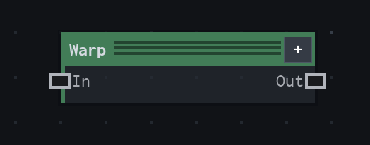 The Warp node on the VFX Loom graph canvas.