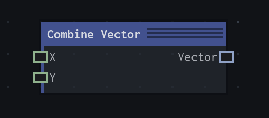 The Combine Vector node on the VFX Loom graph canvas.